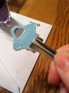 Blue side of key